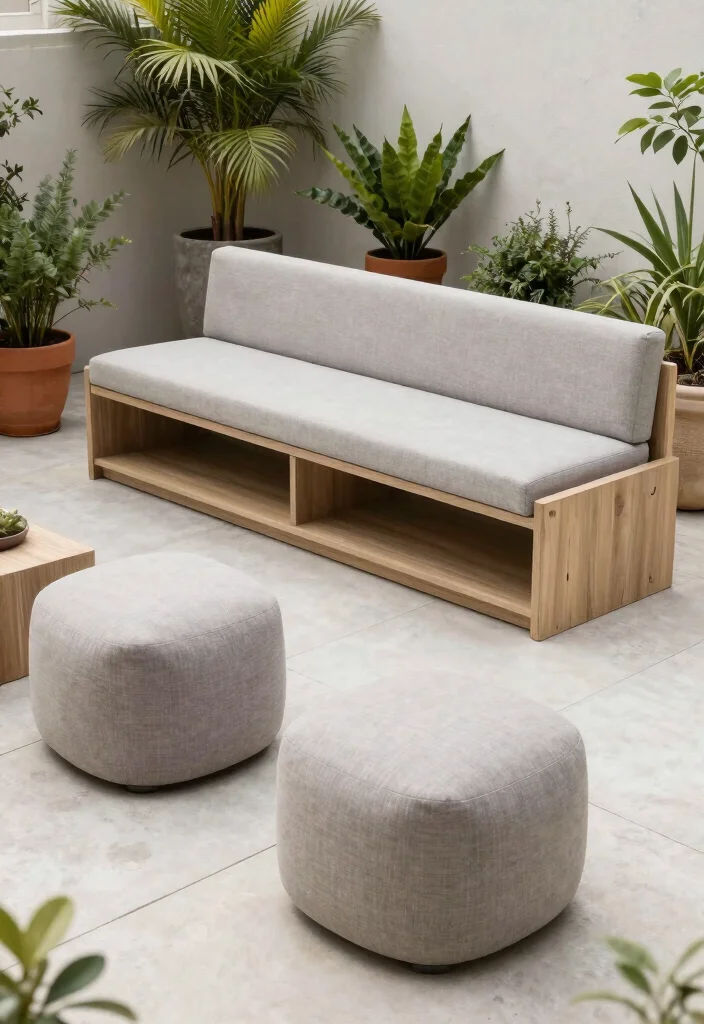16 Terrace Living Room Ideas for Indoor-Outdoor Flow - 16. Multi-Functional Furniture 1