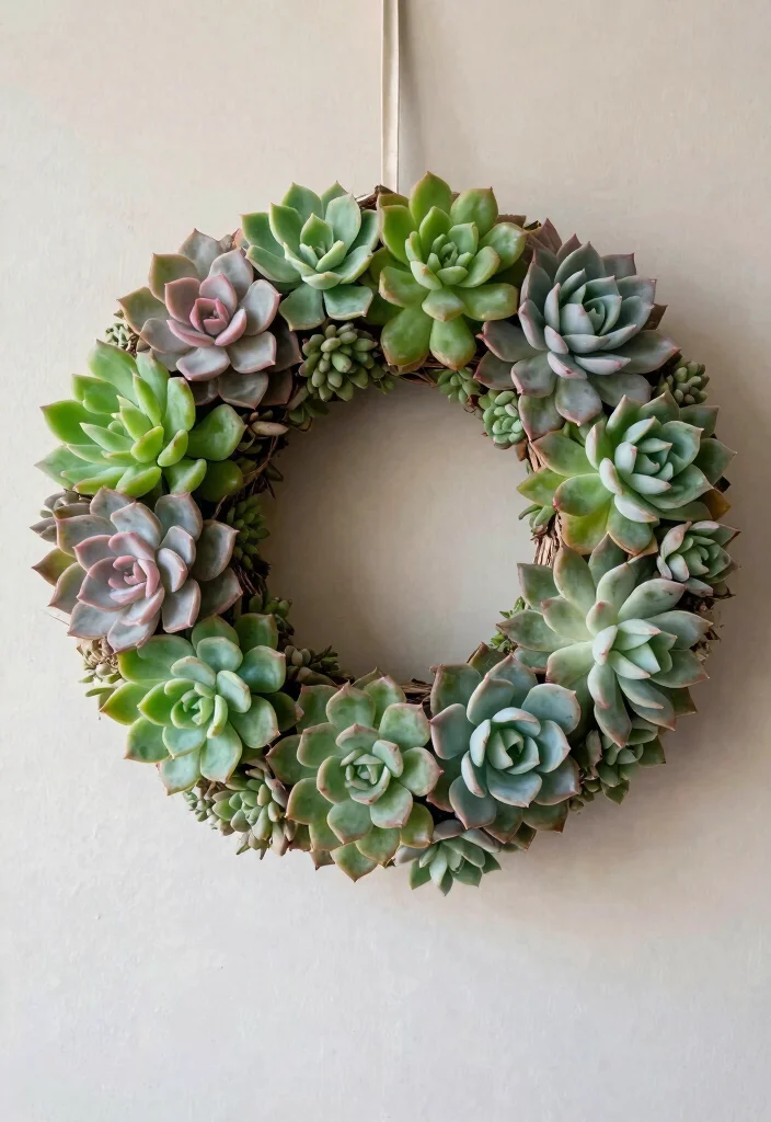 16 Unique Planter Ideas Indoor Creative Statement Pots - 10. Succulent Wreaths 1