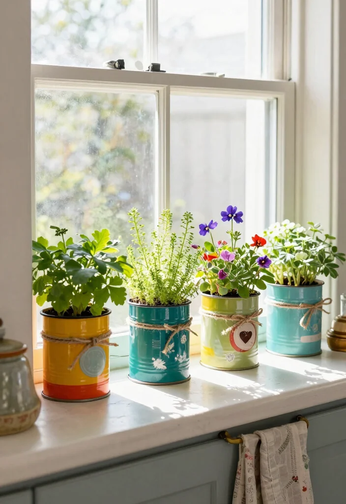 16 Unique Planter Ideas Indoor Creative Statement Pots - 11. DIY Tin Can Planters 1