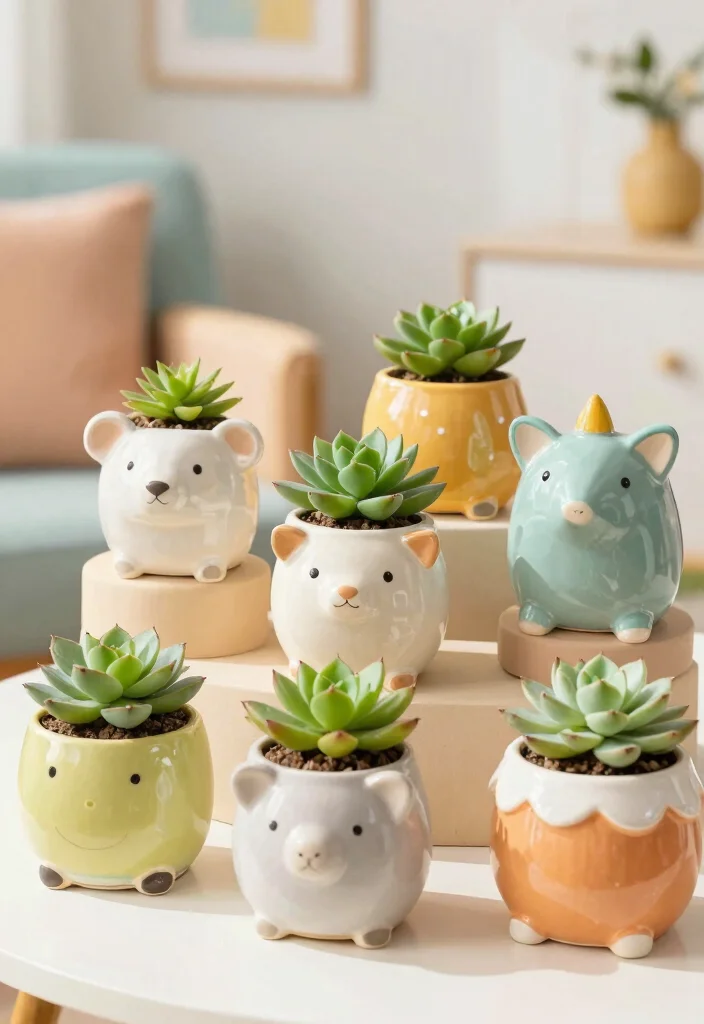 16 Unique Planter Ideas Indoor Creative Statement Pots - 13. Ceramic Animal Planters 1