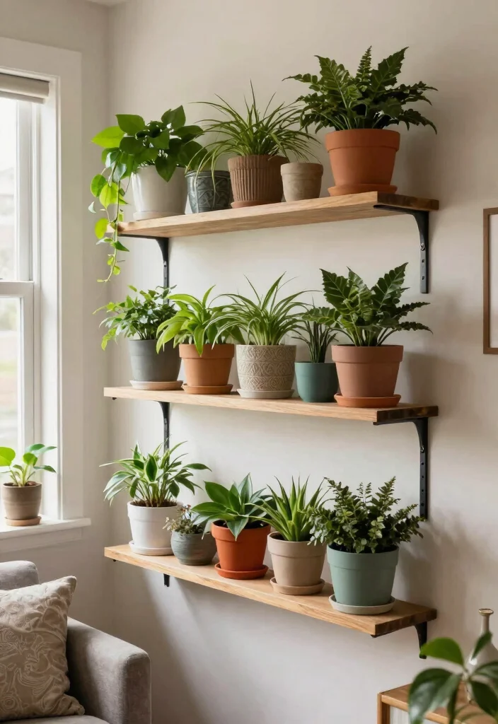16 Unique Planter Ideas Indoor Creative Statement Pots - 9. Hanging Planter Shelves 1