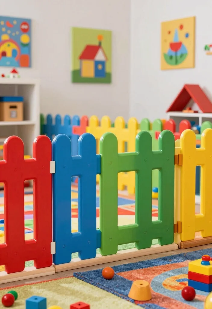 17 Animal Crossing Fence Ideas: Cute Game Inspired Designs - 10. Color Block Fence 1