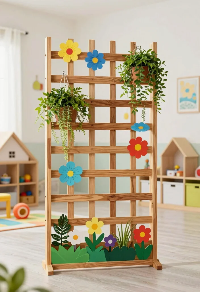 17 Animal Crossing Fence Ideas: Cute Game Inspired Designs - 17. DIY Garden Trellis Fence 1