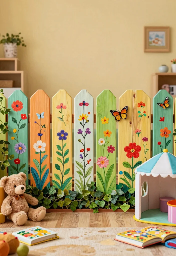 17 Animal Crossing Fence Ideas: Cute Game Inspired Designs - 3. Fairy Tale Garden Fence 1