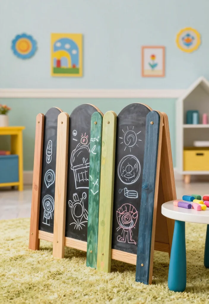 17 Animal Crossing Fence Ideas: Cute Game Inspired Designs - 5. DIY Chalkboard Fence 1