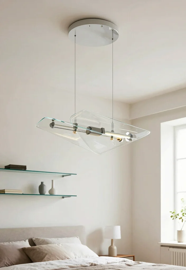 17 Down Ceiling Design Bedrooms Ideas for a Clean Layered Look - 10. Glass Accents 1