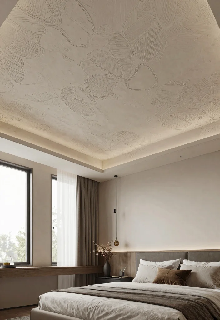 17 Down Ceiling Design Bedrooms Ideas for a Clean Layered Look - 17. Custom Ceiling Details 1