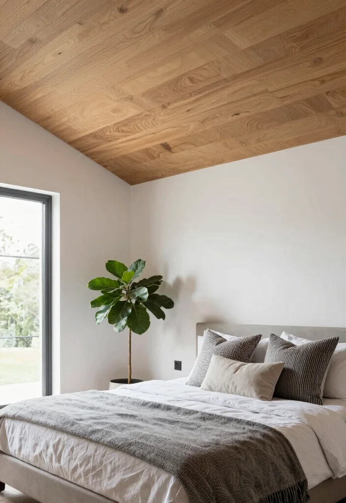 17 Down Ceiling Design Bedrooms Ideas for a Clean Layered Look - 2. Textured Ceiling Panels 1