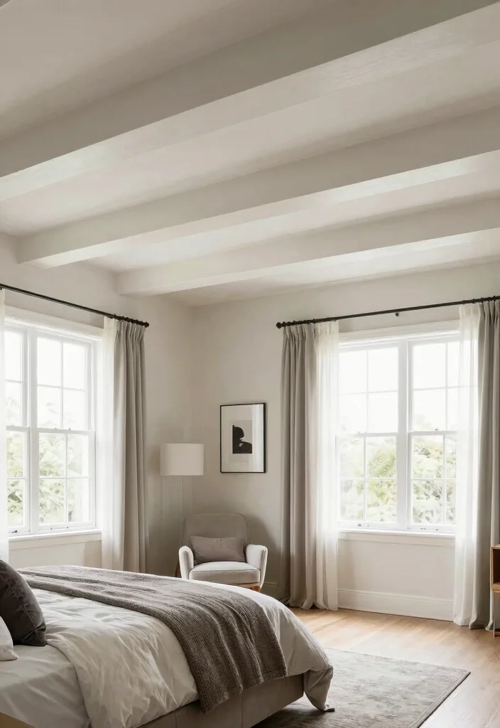 17 Down Ceiling Design Bedrooms Ideas for a Clean Layered Look - 7. Ceiling Beams 1