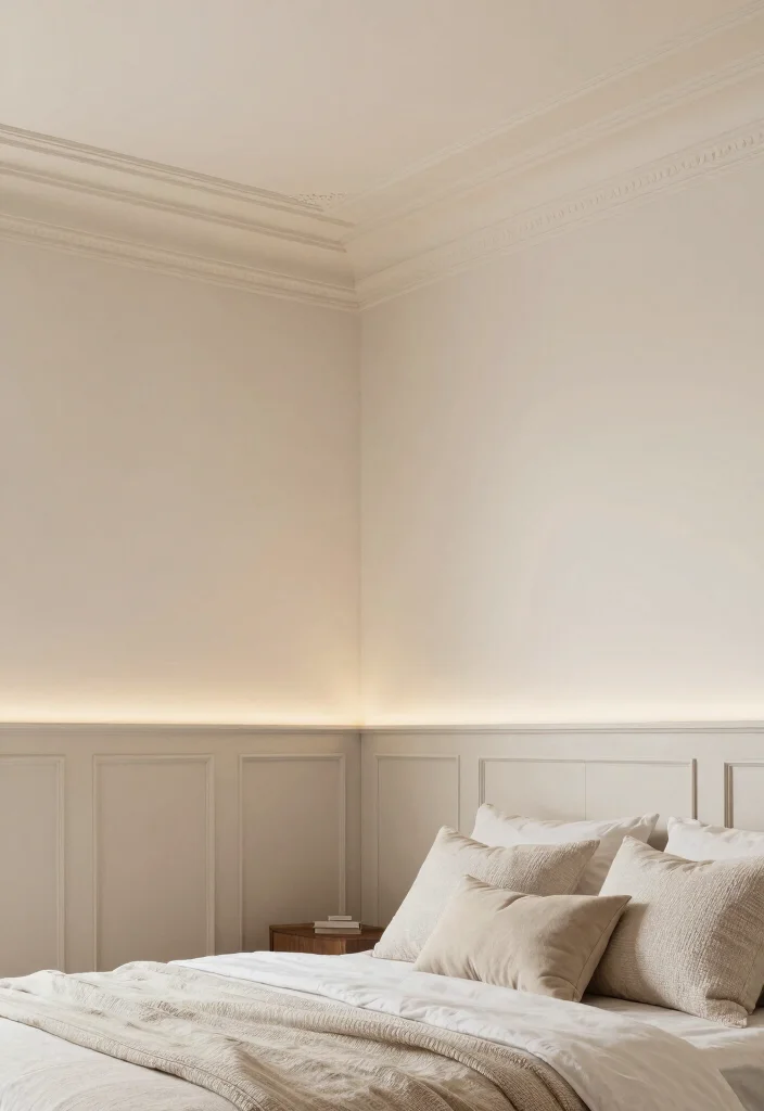 17 Down Ceiling Design Bedrooms Ideas for a Clean Layered Look - 8. Layered Wall Treatments 1