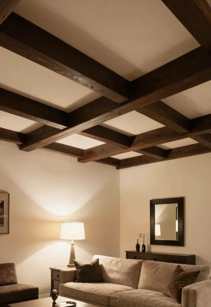 17 Faux Beams Low Ceiling Ideas Add Charm Without Height 3 17 Faux Beams Low Ceiling Ideas Add Charm Without Height - 3. Contrasting Dark Beams Against Light Ceilings 1