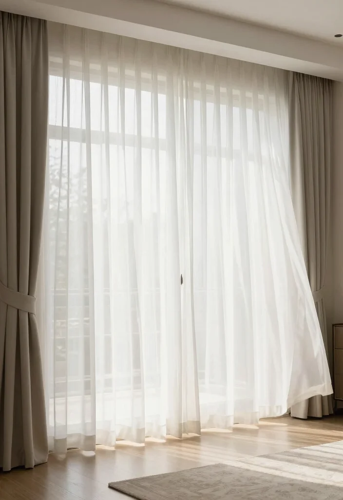 17 Mid Terrace House Ideas for Smart Narrow Living - 16. Light and Airy Curtains 1