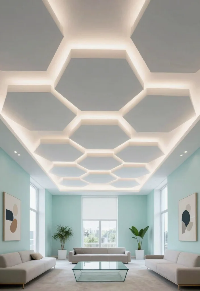 17 Modern False Ceiling Design for Hall Ideas: Sleek Architecture 1 17 Modern False Ceiling Design for Hall Ideas: Sleek Architecture - 1. Geometric Patterns 1