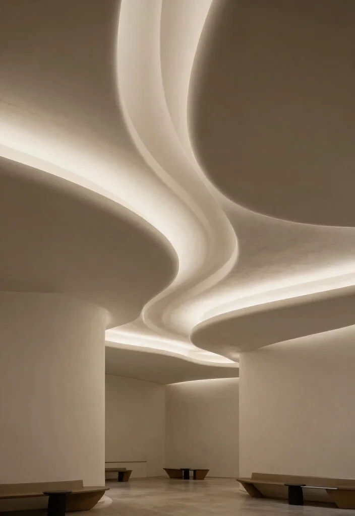 17 Modern False Ceiling Design for Hall Ideas: Sleek Architecture 12 17 Modern False Ceiling Design for Hall Ideas: Sleek Architecture - 12. Sculptural Designs 1