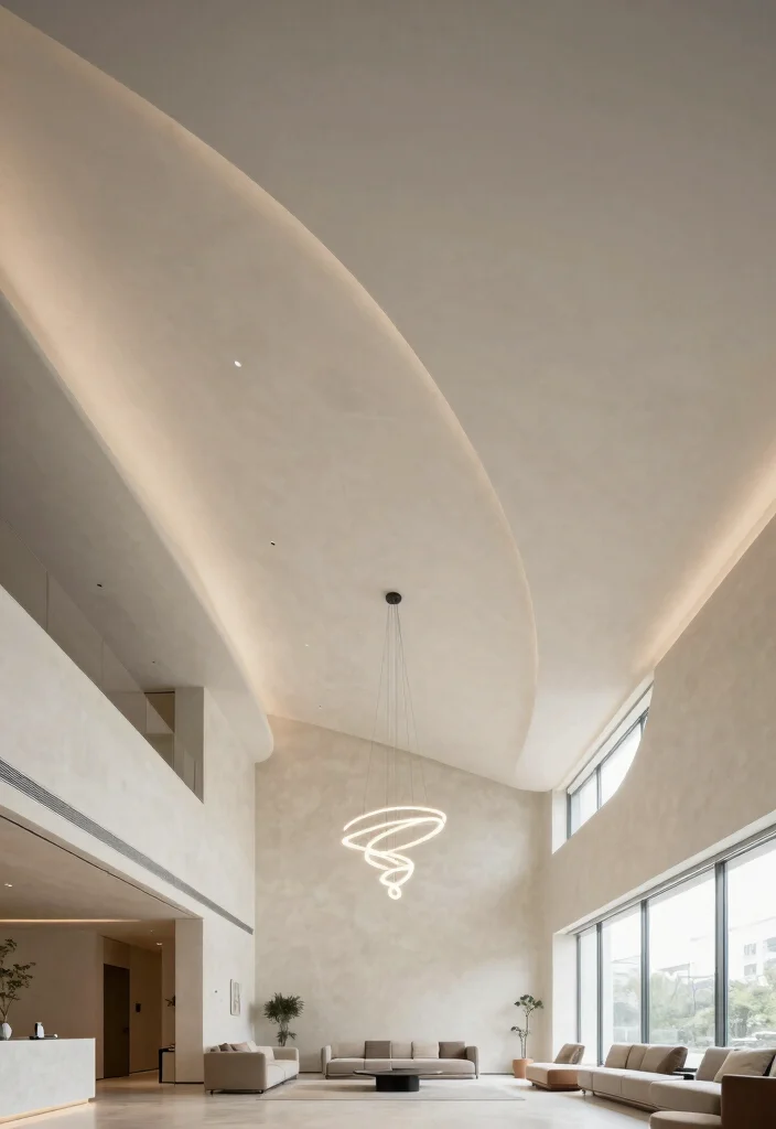 17 Modern False Ceiling Design for Hall Ideas: Sleek Architecture 5 17 Modern False Ceiling Design for Hall Ideas: Sleek Architecture - 5. Curved Designs 1