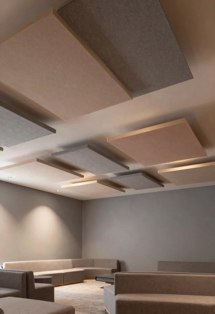 17 Modern False Ceiling Design for Hall Ideas: Sleek Architecture 7 17 Modern False Ceiling Design for Hall Ideas: Sleek Architecture - 7. Acoustic Panels 1