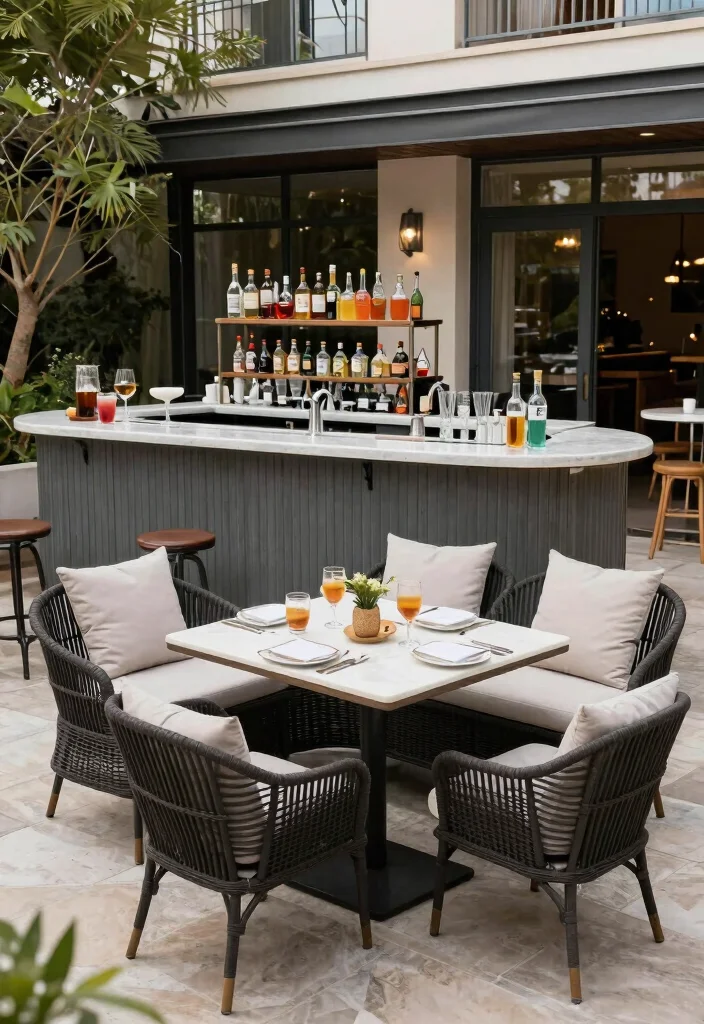 17 Patio Bar Ideas: Entertaining Outdoors Done Right - 17. Convertible Bar Furniture 1