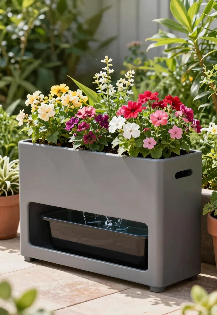 17 Planter Boxes Flowers Ideas Easy Color Boost - 15. Self-Watering Planter Boxes 1