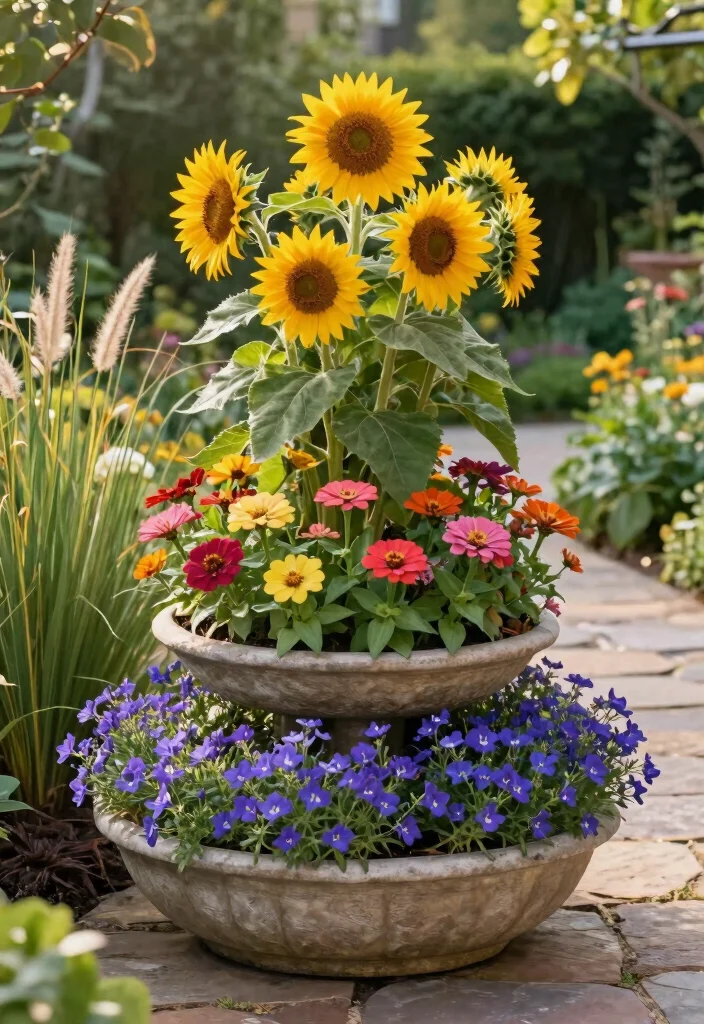 17 Planter Boxes Flowers Ideas Easy Color Boost - 3. Tiered Planter Boxes 1