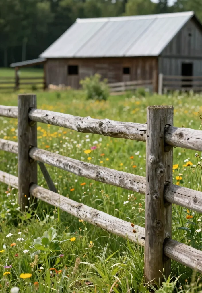 17 Ranch Fence Ideas for Rustic Wide Open Charm - 1. Classic Split Rail Fencing 1