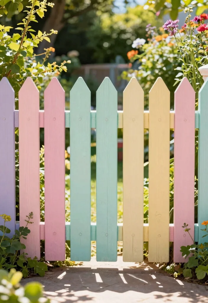 17 Ranch Fence Ideas for Rustic Wide Open Charm - 15. Painted Wooden Fencing 1