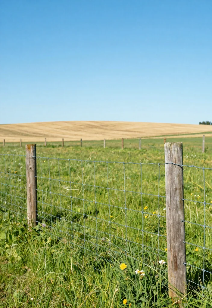 17 Ranch Fence Ideas for Rustic Wide Open Charm - 3. Wire and Wood Combination Fencing 1