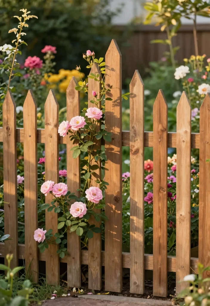 17 Ranch Fence Ideas for Rustic Wide Open Charm - 4. Picket Fencing with a Twist 1