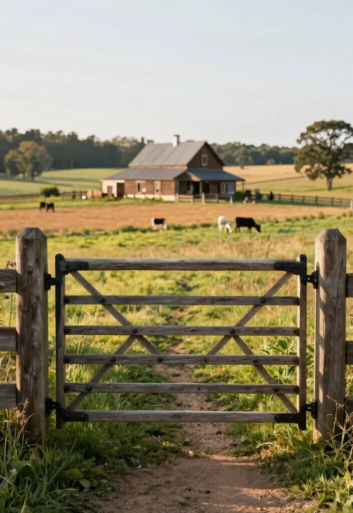 17 Ranch Fence Ideas for Rustic Wide Open Charm - 6. Farm Gate Fencing Solutions 1