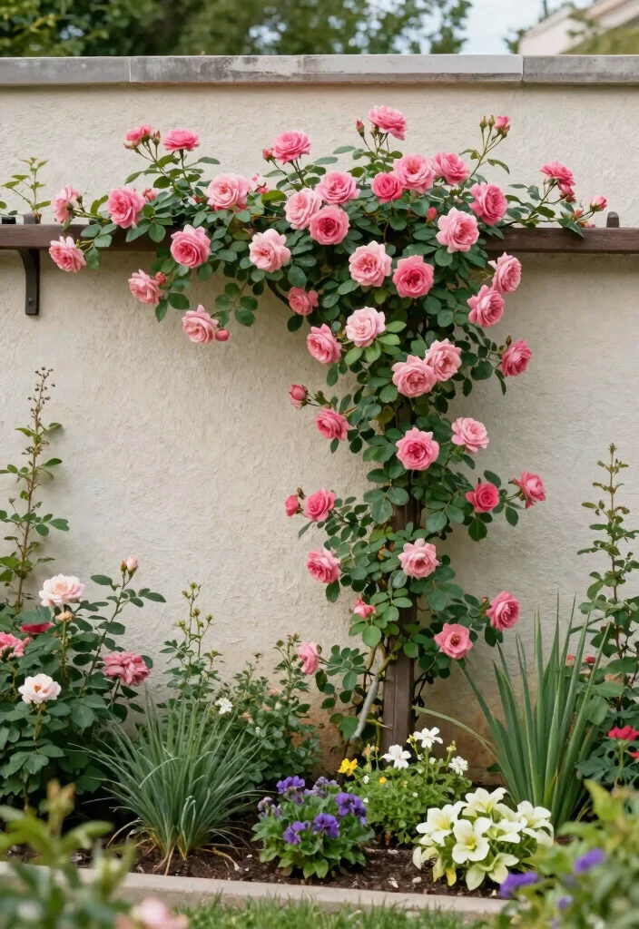 17 Rose Trellis Ideas: Romantic Blooming Structures - 14. Horizontal Trellis 1
