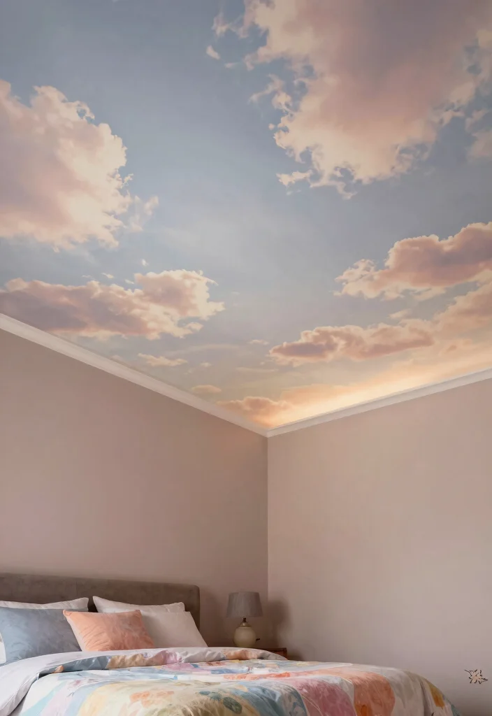 18 Bedroom Ceiling Design Modern Luxury Ideas Hotel Style Finish - 5. Painted Ceiling Murals 1