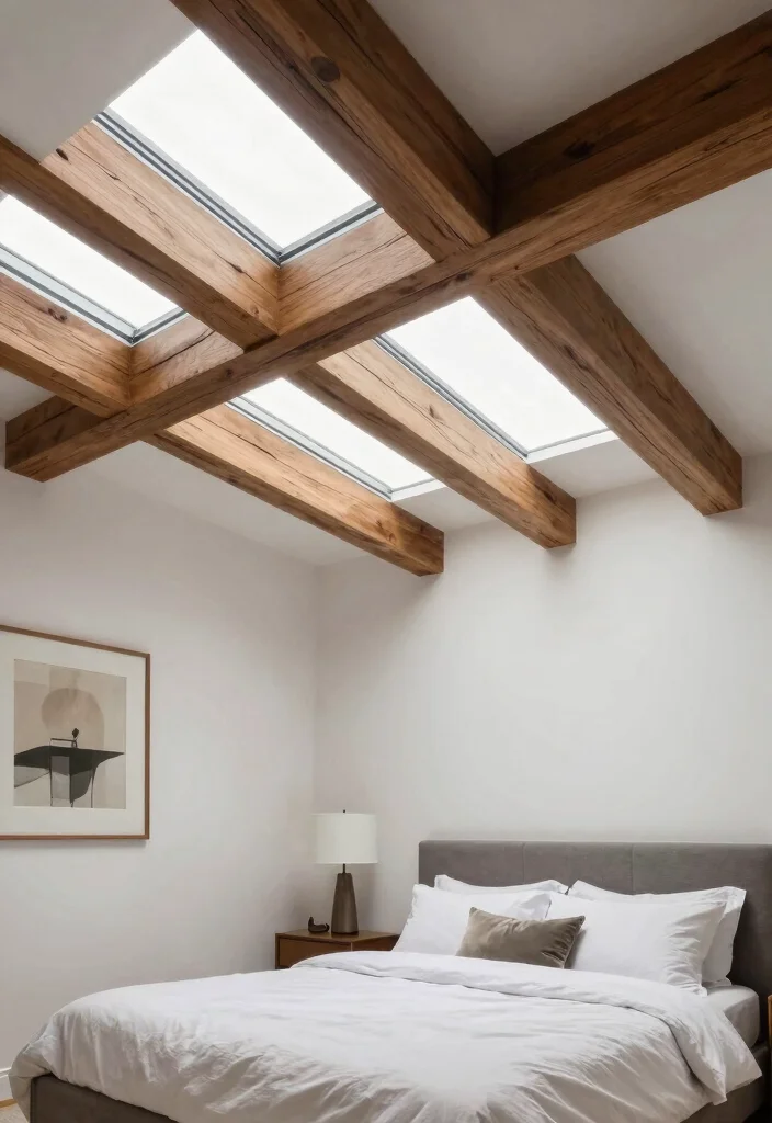 18 Bedroom Ceiling Design Modern Luxury Ideas Hotel Style Finish - 9. Ceiling Beams with Glass Inserts 1