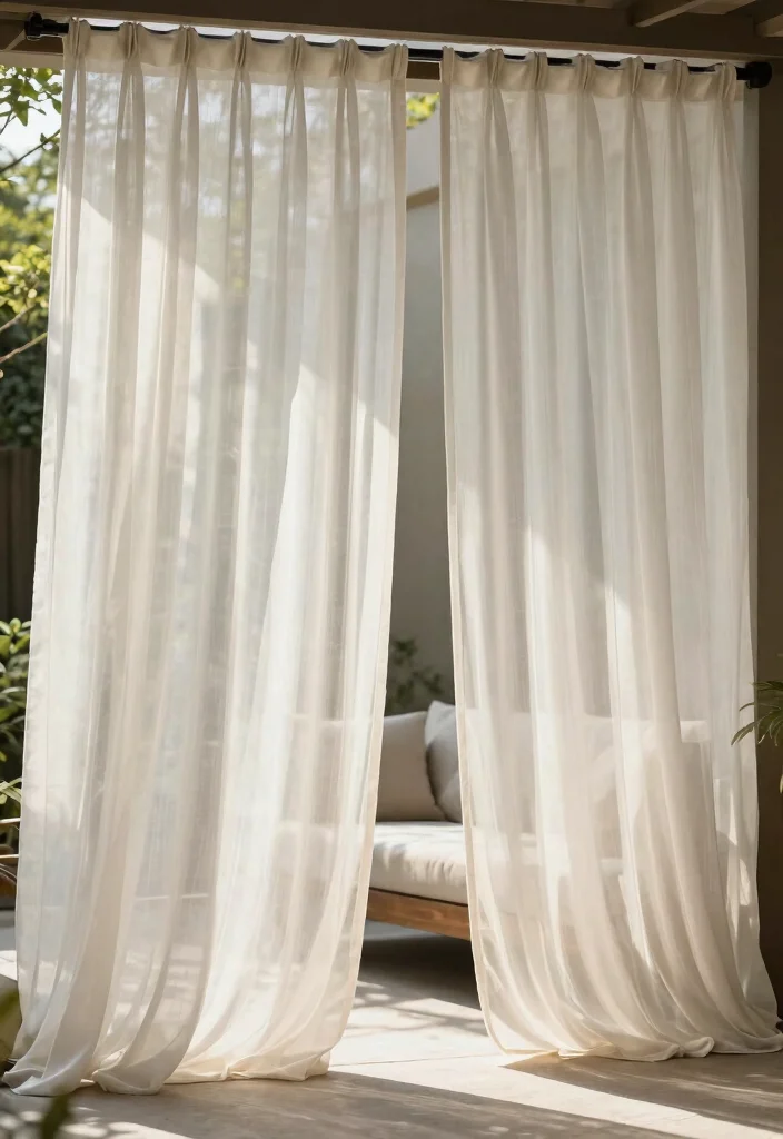 18 Concrete Patio Ideas on a Budget: Affordable Transformations 10 18 Concrete Patio Ideas on a Budget: Affordable Transformations - 10. Outdoor Curtains 1