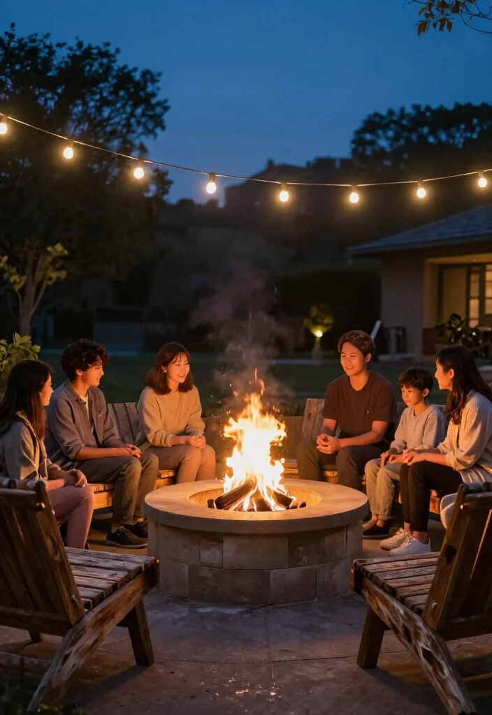 18 Concrete Patio Ideas on a Budget: Affordable Transformations 4 18 Concrete Patio Ideas on a Budget: Affordable Transformations - 4. Cozy Fire Pit Area 1