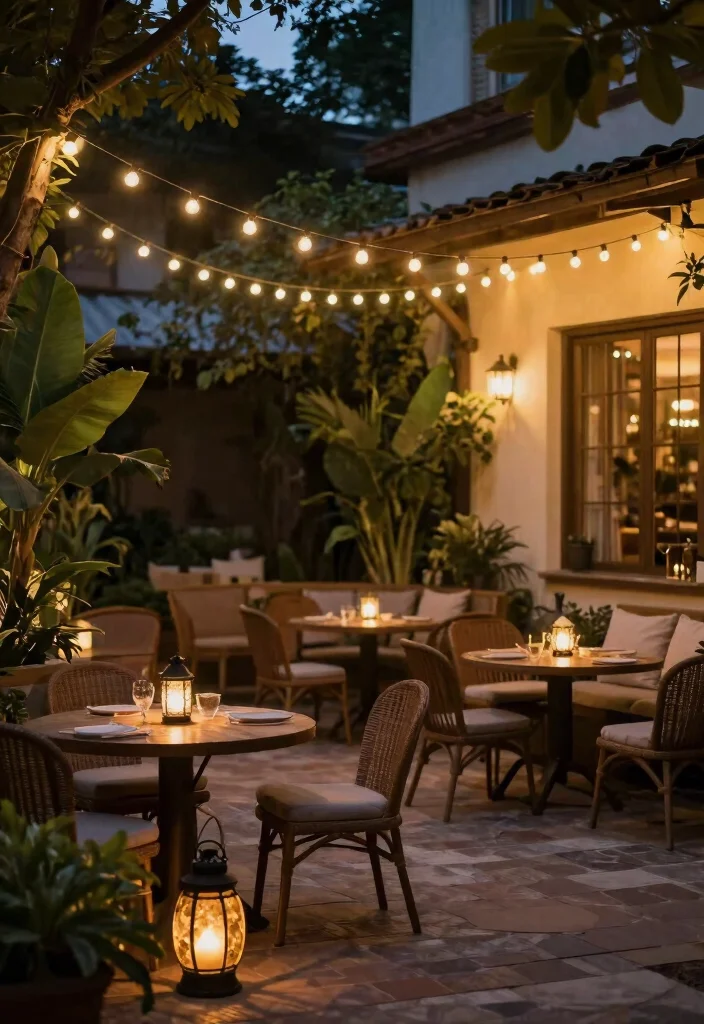 18 Concrete Patio Ideas on a Budget: Affordable Transformations 8 18 Concrete Patio Ideas on a Budget: Affordable Transformations - 8. String Lights and Lanterns 1