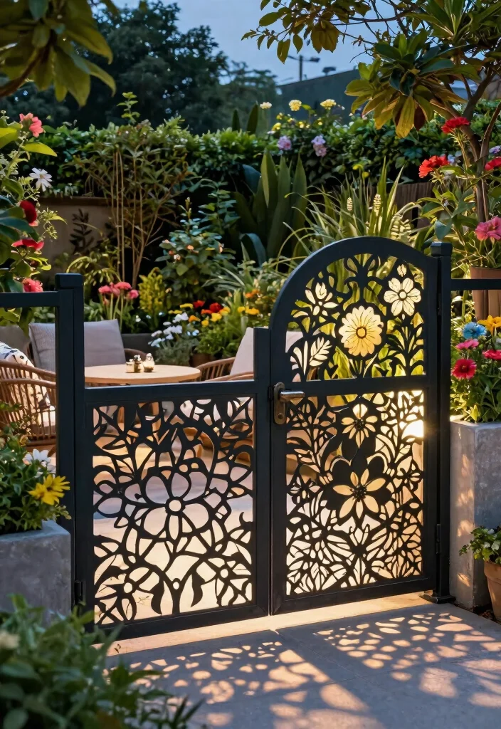 18 Modern Metal Fence Ideas: Sleek, Durable Style 3 18 Modern Metal Fence Ideas: Sleek, Durable Style - 3. Artistic Expression: Decorative Metal Cutouts 1