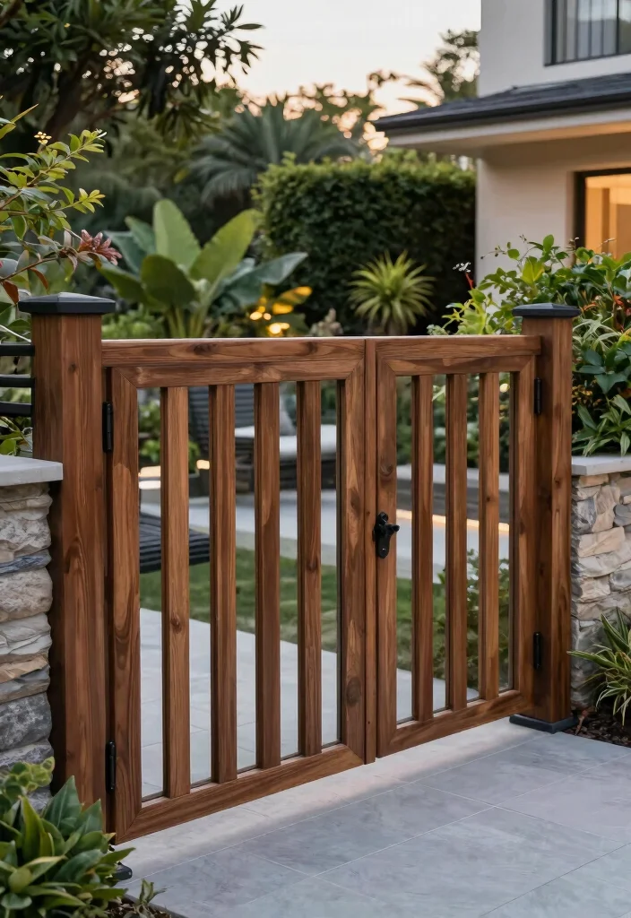 18 Modern Wood Fence Ideas: Clean Contemporary Lines 12 18 Modern Wood Fence Ideas: Clean Contemporary Lines - 12. Hybrid Fencing Solutions 1