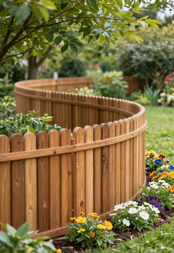 18 Modern Wood Fence Ideas: Clean Contemporary Lines 13 18 Modern Wood Fence Ideas: Clean Contemporary Lines - 13. Curved Wood Fencing 1