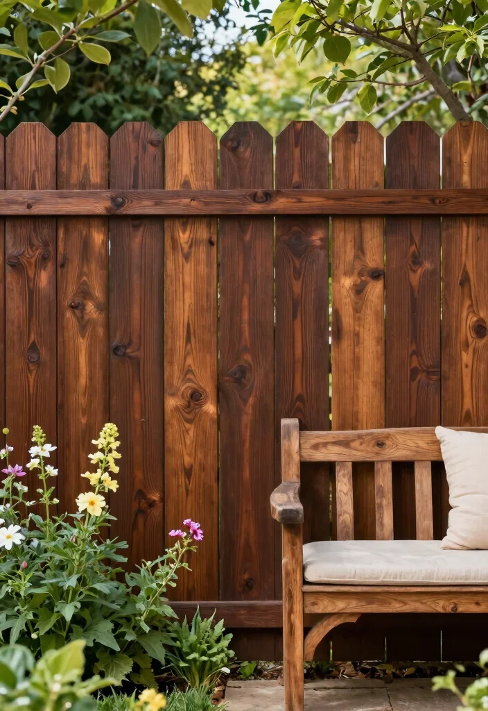 18 Modern Wood Fence Ideas: Clean Contemporary Lines 8 18 Modern Wood Fence Ideas: Clean Contemporary Lines - 8. Stained Wood with Natural Finish 1