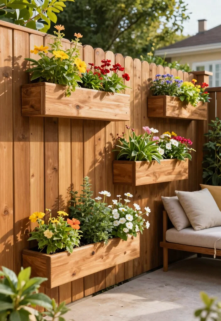 18 Modern Wood Fence Ideas: Clean Contemporary Lines 9 18 Modern Wood Fence Ideas: Clean Contemporary Lines - 9. Wood with Integrated Planters 1