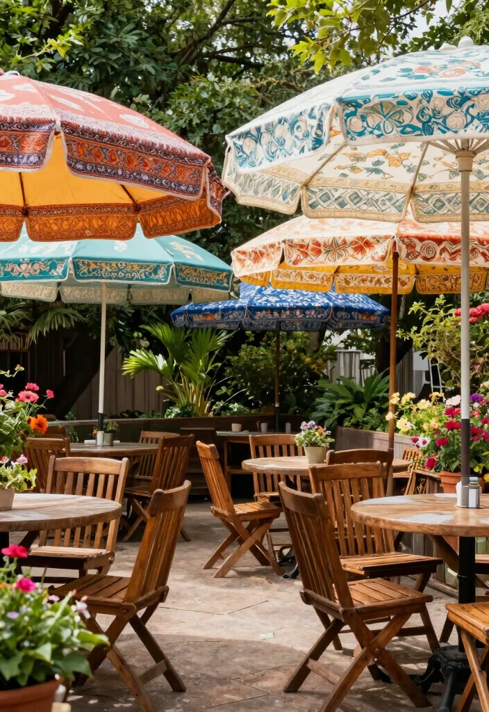 18 Patio Roof Extension Ideas: Shade Smart Upgrades - 10. Vintage Umbrellas 1