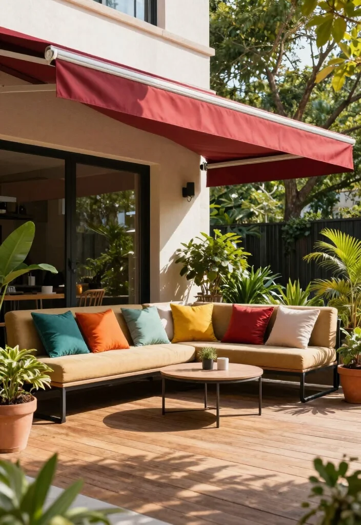 18 Patio Roof Extension Ideas: Shade Smart Upgrades - 2. Retractable Awnings 1