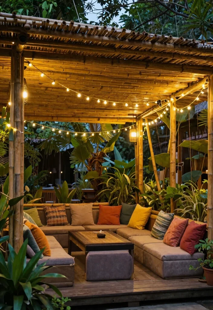 18 Patio Roof Extension Ideas: Shade Smart Upgrades - 4. Bamboo Canopy 1