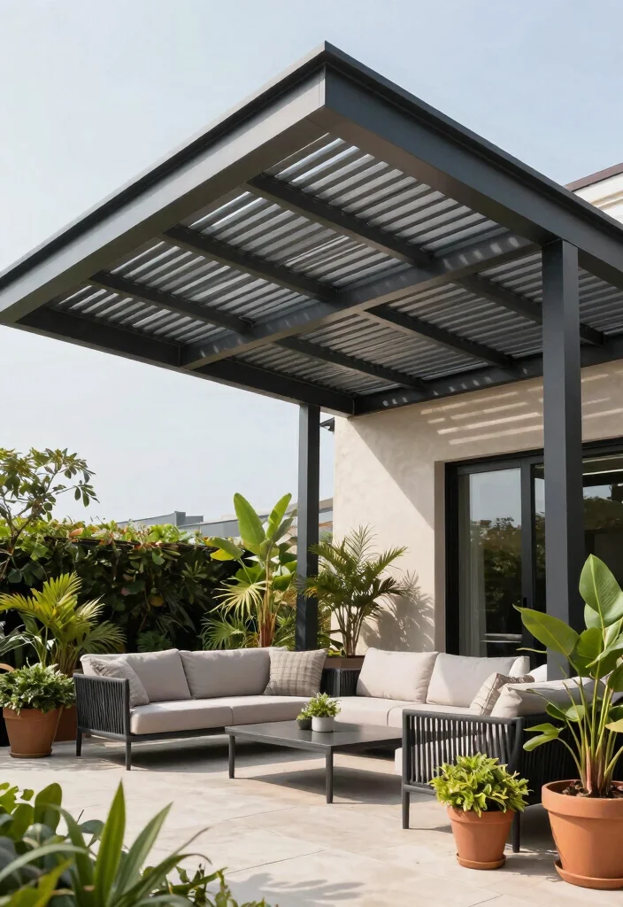 18 Patio Roof Extension Ideas: Shade Smart Upgrades - 9. Louvered Roofs 1