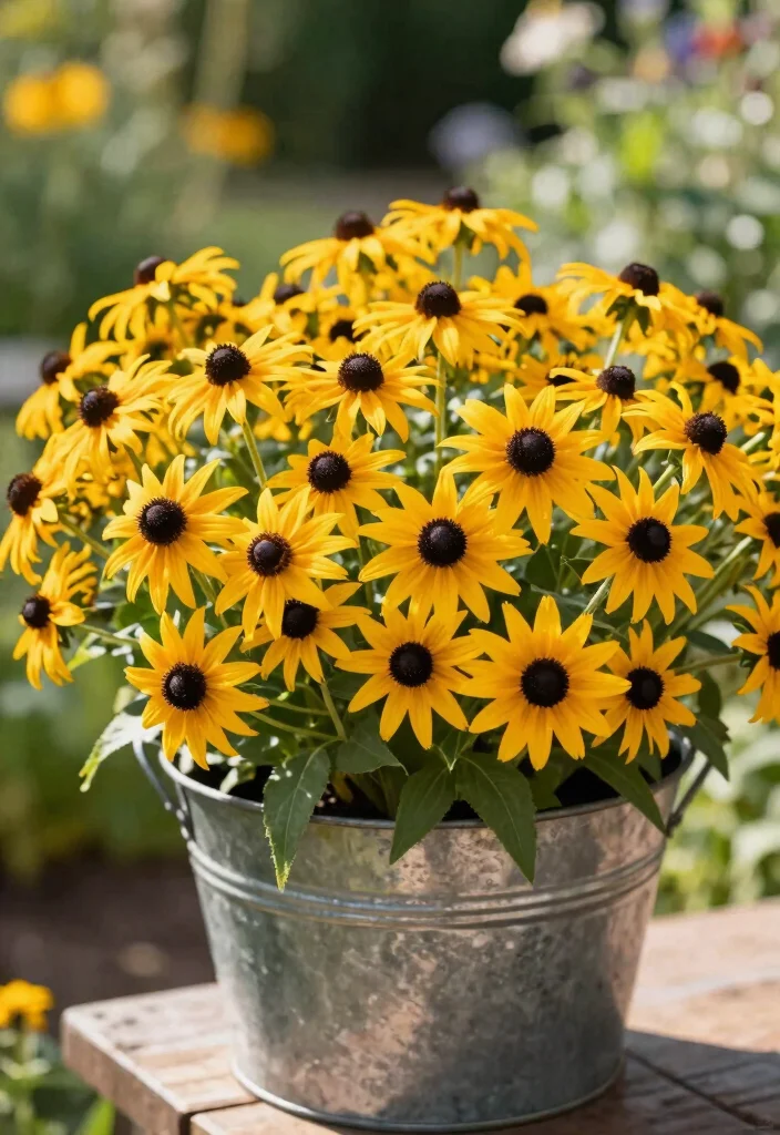18 Perennial Planter Ideas for Long Lasting Blooms 11 18 Perennial Planter Ideas for Long Lasting Blooms - 11. Bold Black-Eyed Susans 1