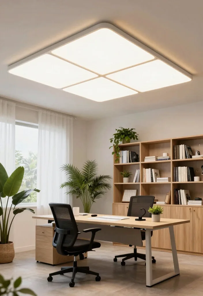 18 Profile LED Light in Ceiling Ideas for Modern Seamless Lighting - 5. Edge-Lit LED Panels 1
