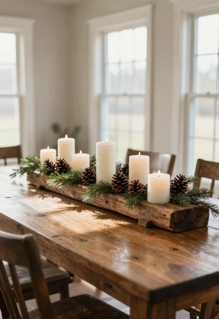 10 Big Candle Holder Ideas That Anchor Large Mantels and Tables - 1. Rustic Wooden Beam Candle Holders 1