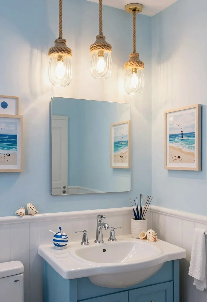 12 Bathroom Pendant Lights That Handle Moisture Without Rusting - 7. Nautical Vibes with Marine Fixtures 1