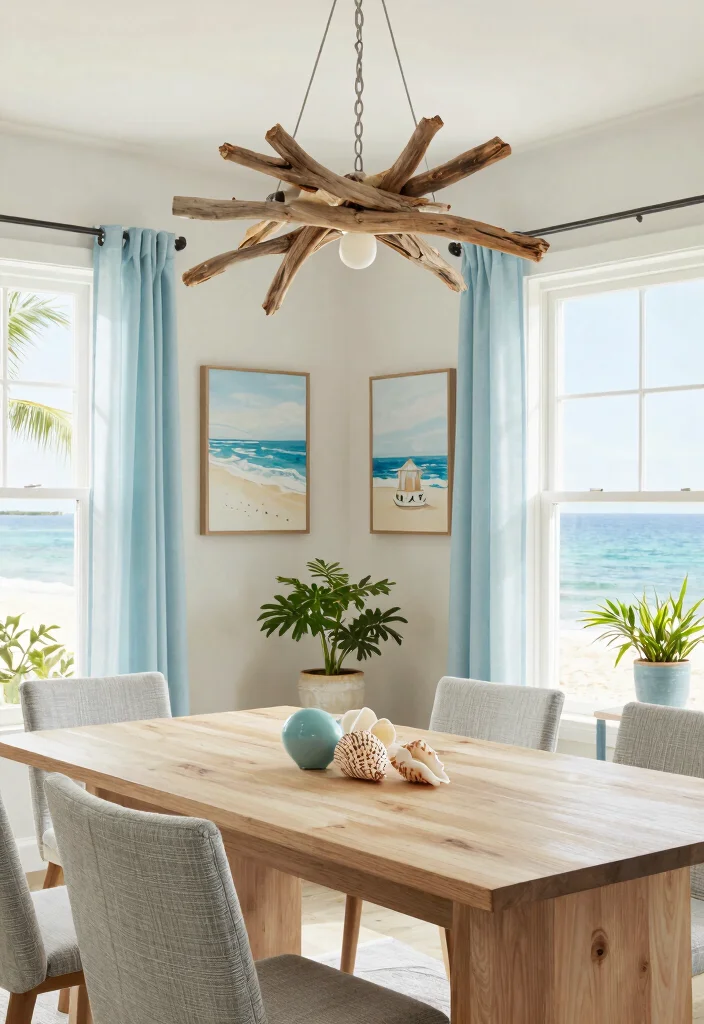 12 Battery Operated Chandelier Ideas for Rooms Without Wiring - 10. Coastal Vibes 1