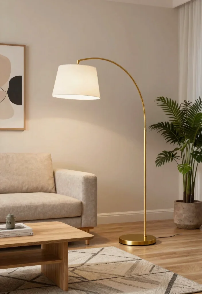 12 Brass Floor Lamp Ideas That Add Warmth Without Rewiring - 2. Mid-Century Modern Brass Floor Lamp 1