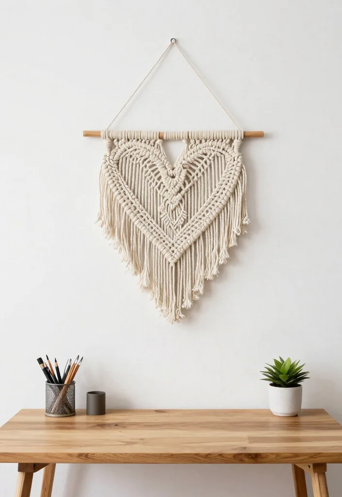 12 Heart Wall Decor Ideas That Don't Look Childish - 7. Textured Heart Wall Hangings 1